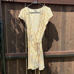 Aerie Yellow Floral Mini Dress